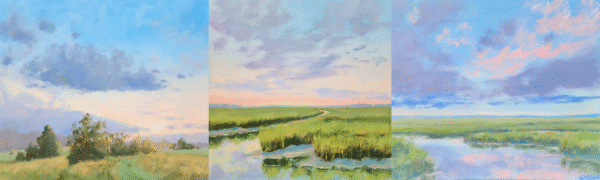 in the field | 22" h x 18" w | Framed