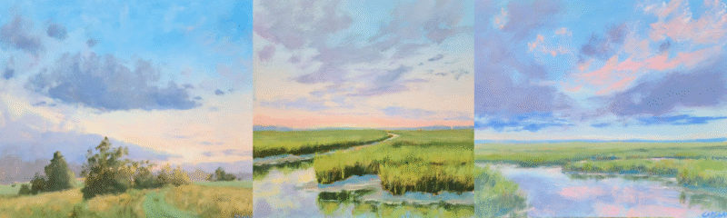 in the field | 22" h x 18" w | Framed