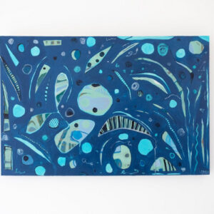 Blue click bar | 22" h x 18" w | Framed