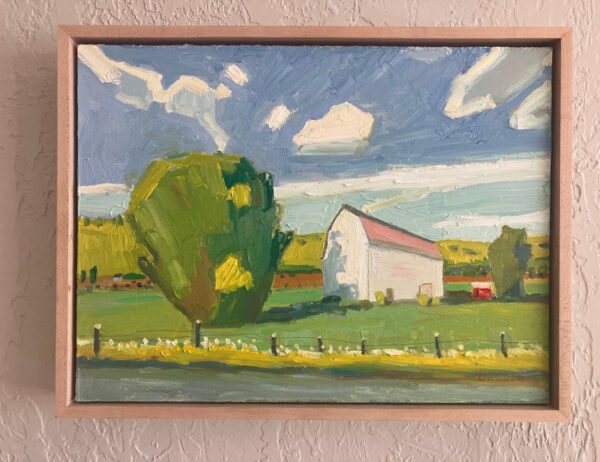 The scenery of one's hometown | 22" h x 18" w |  Framed