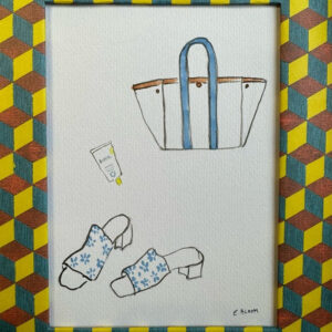 my daily routine | 11" h x 9.5" w | Framed111