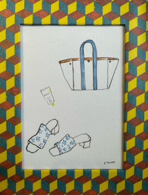 my daily routine | 11" h x 9.5" w | Framed111